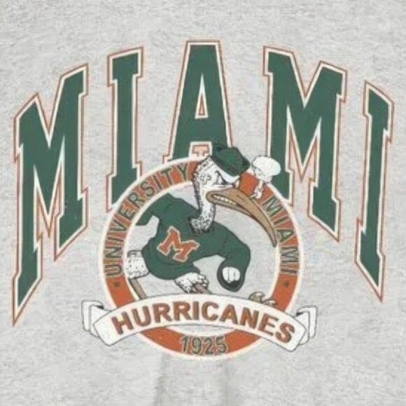 Vintage 90s Miami Hurricanes University of Miami football sweatshirt unisex - Picture 3 of 4